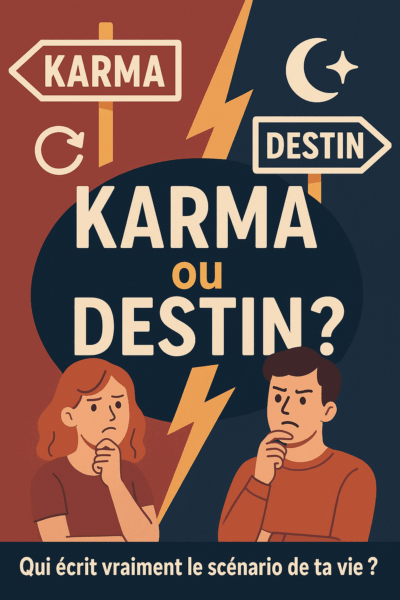 Est-ce ton karma, cette loi de cause à effet millénaire, qui t’a joué un sale tour après ce petit mensonge de la semaine dernière ? Ou est-ce ton destin, cette fatalité étoilée, prédéterminée par des forces invisibles, qui t’envoie là où tu dois aller — peu importe combien tu luttes ?