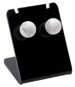 Boucles d’oreilles en Howlite naturelle 10 mm, pierre de sérénité et équilibre émotionnel, bijou lithothérapie femme