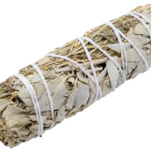 Fagot de Sauge Blanche & Copal 10 cm. Purification énergétique avec sauge blanche et copal, idéal pour rituels, méditation et bien-être intérieur.