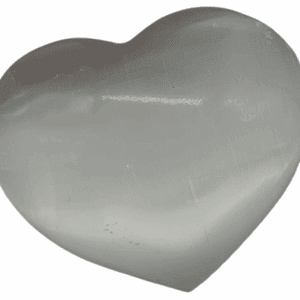 Cœur en sélénite blanche naturelle du Maroc, pierre de purification et de sérénité, cristal décoratif et énergétique.