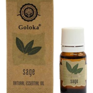 Flacon d’huile essentielle de sauge Goloka 10 mL, huile naturelle au parfum herbacé purifiant