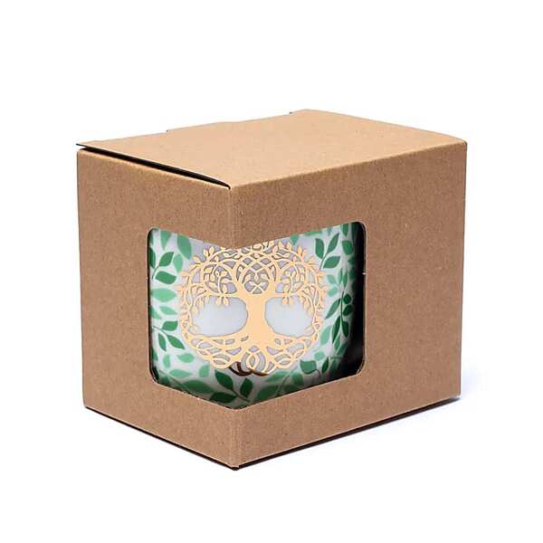 Tasse à thé Arbre de Vie avec infuseur inclus, parfaite pour un rituel apaisant ou comme cadeau raffiné.